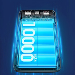 Nešiojamoji baterija Dudao K18-1W 10000mAh USB-A / USB-C / Micro USB - balta