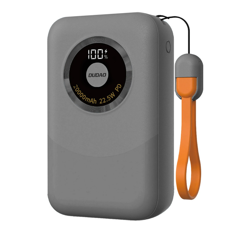 Išorinė baterija Dudao K21 Mini 10000mAh 22.5W USB-A / USB-C - pilka