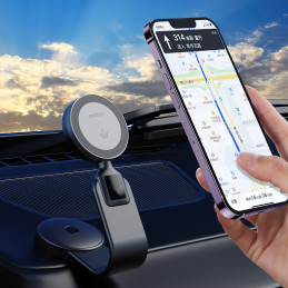 „Dudao F21 Pro 15W MagSafe“ indukcinis automobilinis įkroviklis – juodas