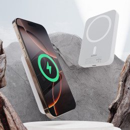 Nešiojamoji baterija Dudao K26S 5000mAh 20W USB-A / USB-C / MagSafe - balta