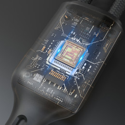 „Dudao A12MaxC PD60W“ 2 viename įkroviklis, skirtas „Apple Watch“ / USB-C - juodas