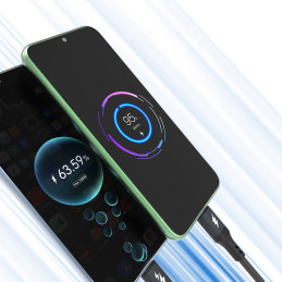 „Dudao L3E 3 in 1“ 60 W „MicroUSB USB-C“ „Lightning“ laidas, 1,2 m, juodas