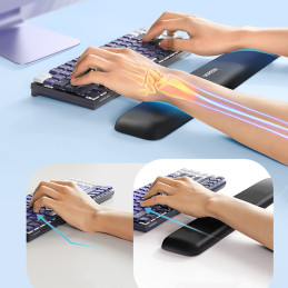 Ugreen LP699 ergonomiškas klaviatūros kilimėlis - juodas