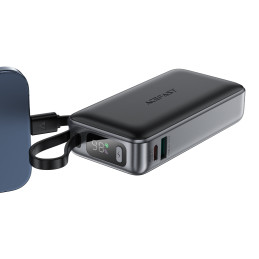 „Acefast M7-10000 PD30W“ išorinė baterija su integruotu laidu – juoda