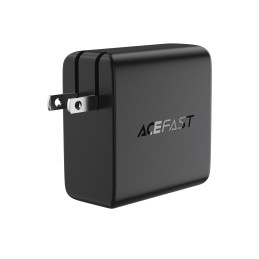 „Acefast A96 PD100W GaN“ įkroviklis (3 x USB-C + 1 x USB-A) su JAV kištuku – juodas