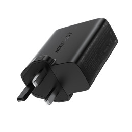 „Acefast A97 PD100W GaN“ sieninis įkroviklis (3 x USB-C + USB-A) su JK kištuku – juodas