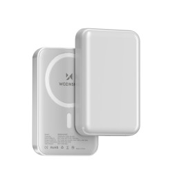 „Wozinsky WRW349YWS“ 10 000 mAh magnetinė išorinė baterija – balta
