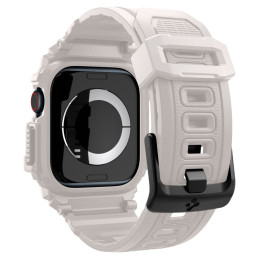 „Spigen Rugged Armor“ „Pro“ dirželis, skirtas „Apple Watch 10“ (46 mm) – smėlio spalvos