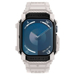 „Spigen Rugged Armor“ „Pro“ dirželis, skirtas „Apple Watch 10“ (46 mm) – smėlio spalvos