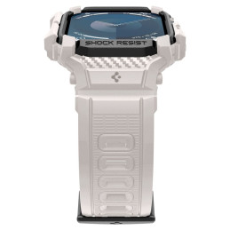 „Spigen Rugged Armor“ „Pro“ dirželis, skirtas „Apple Watch 10“ (46 mm) – smėlio spalvos