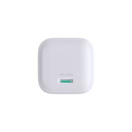 „Joyroom JR-TCG15 Mini 30W GaN USB-C“ sieninis įkroviklis – baltas