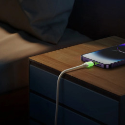 „Joyroom S-A53“ 3A USB-A – „Lightning“ laidas su fluorescenciniu antgaliu, 2 m – smėlio spalvos