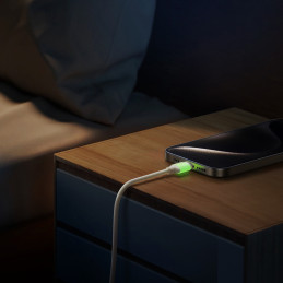 „Joyroom S-A53“ 60 W USB-C laidas – USB-C su fluorescenciniu antgaliu, 2 m – smėlio spalvos