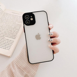 Milky Case Silikoninis Lankstus permatomas dėklas, skirtas Samsung Galaxy A72 4G Black