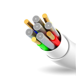 Dudao USB / Lightning kabelis 3A 1m baltas (L1L baltas)