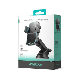 „Joyroom JR-ZS246 S“ indukcinis įkroviklio laikiklis prietaisų skydeliui - juodas