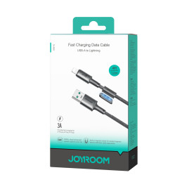 „Joyroom S-A50 Unlimited Series 3A USB-A“ – „Lightning“ laidas su magnetiniu tvarkytuvu 1,2 m – pilkas