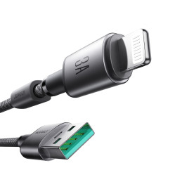 „Joyroom S-A50 Unlimited Series 3A USB-A“ – „Lightning“ laidas su magnetiniu tvarkytuvu 1,2 m – pilkas