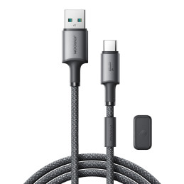 „Joyroom S-A50 Unlimited Series 3A USB-A - USB-C“ laidas su magnetiniu tvarkytuvu 1,2 m - pilkas