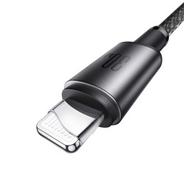 „Joyroom S-A50 Unlimited Series“ 60 W USB-C – „Lightning“ laidas su magnetiniu tvarkytuvu, 1,2 m – pilkas