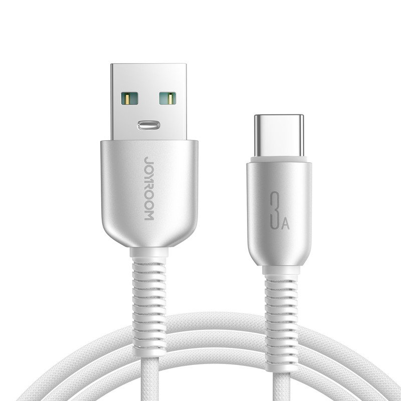 „Joyroom S-A51 Cutting-Edge“ serijos 3A USB-A - USB-C laidas 1,2 m - šviesiai pilkas
