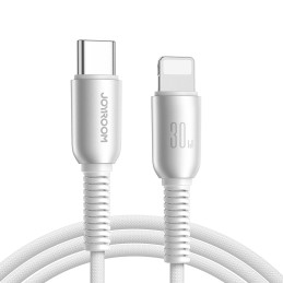 „Joyroom S-A51 Cutting-Edge Series“ 30 W USB-C – „Lightning“ laidas 1,2 m – šviesiai pilkas