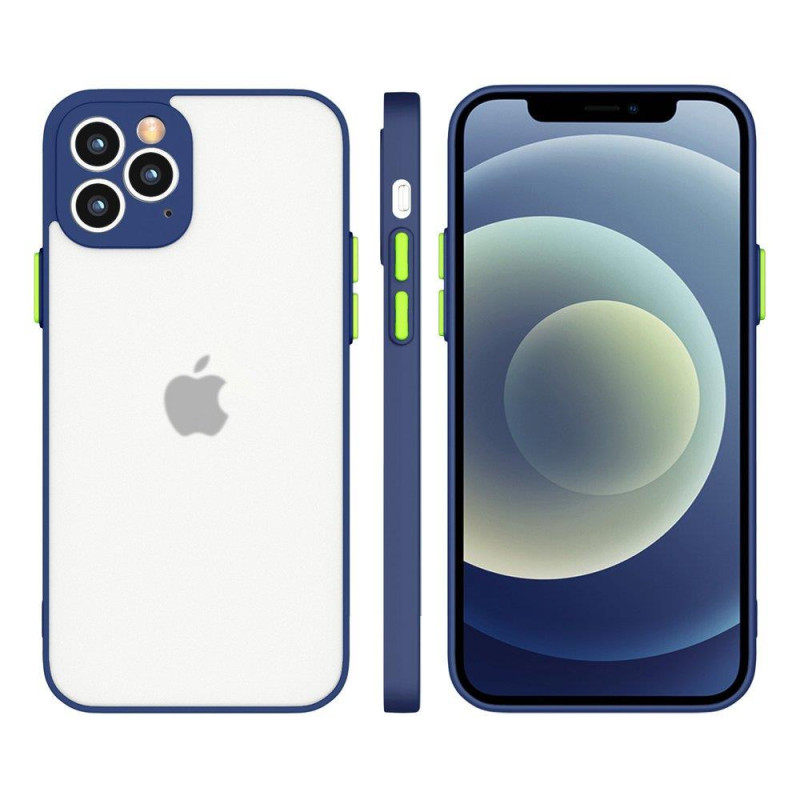Milky Case silikoninis lankstus permatomas dėklas, skirtas Samsung Galaxy A72 4G tamsiai mėlynas