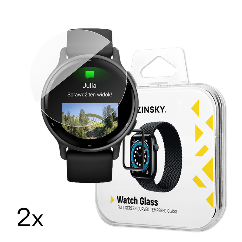 „Wozinsky Full Glue“ grūdintas stiklas, skirtas „Garmin Vivoactive 5“ (2 vnt.)
