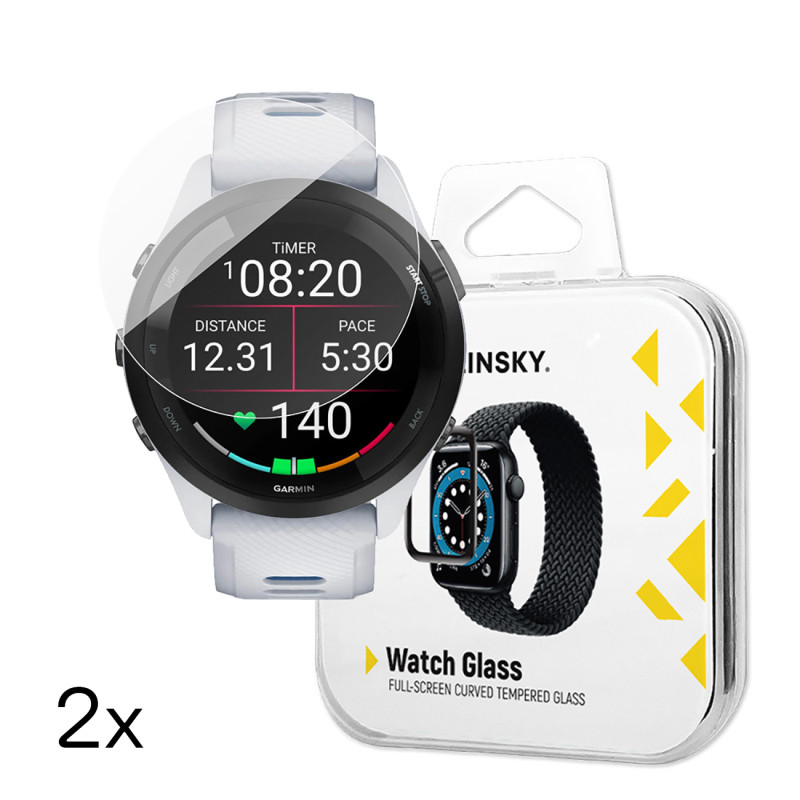 „Wozinsky Full Glue“ grūdintas stiklas, skirtas „Garmin Forerunner 265S“ 46 mm laikrodžiui (2 vnt.)