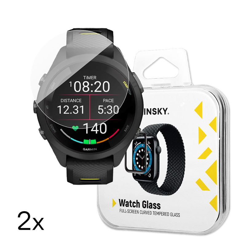 „Wozinsky Full Glue“ grūdintas stiklas, skirtas „Garmin Forerunner 265s“ 42 mm laikrodžiui (2 vnt.)