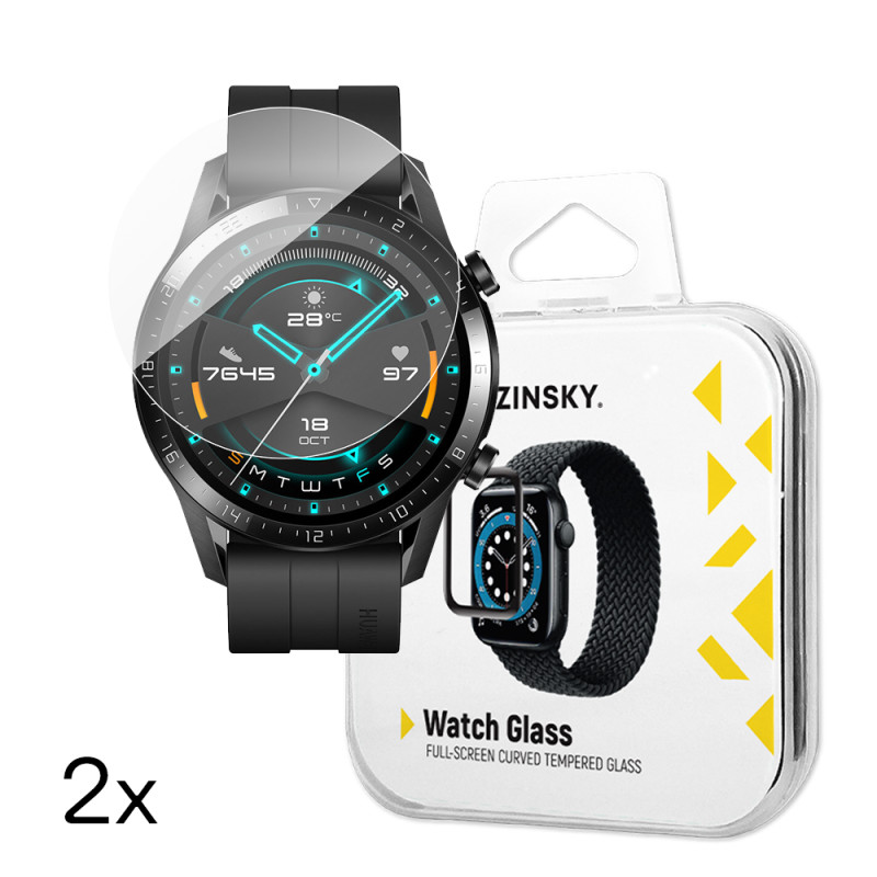 „Wozinsky Full Glue“ grūdintas stiklas, skirtas „Huawei Watch GT 2 / GT 2 Pro 46mm“ (2 vnt.)