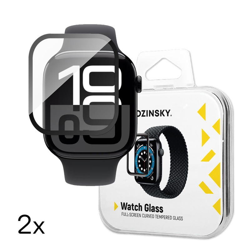 „Wozinsky Full Glue“ grūdintas stiklas su juodu rėmeliu, skirtas „Apple Watch 42mm“ (2 vnt.)