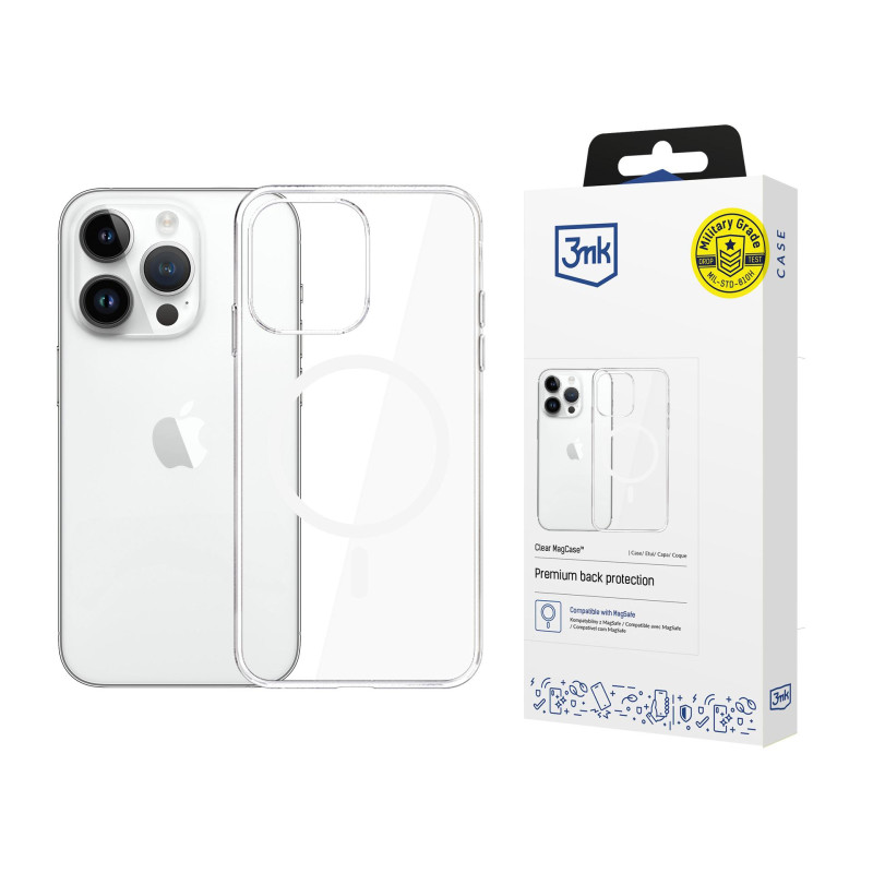 3mk skaidrus „MagCase“ dėklas, skirtas „Apple iPhone 14 Pro Max“ – permatomas