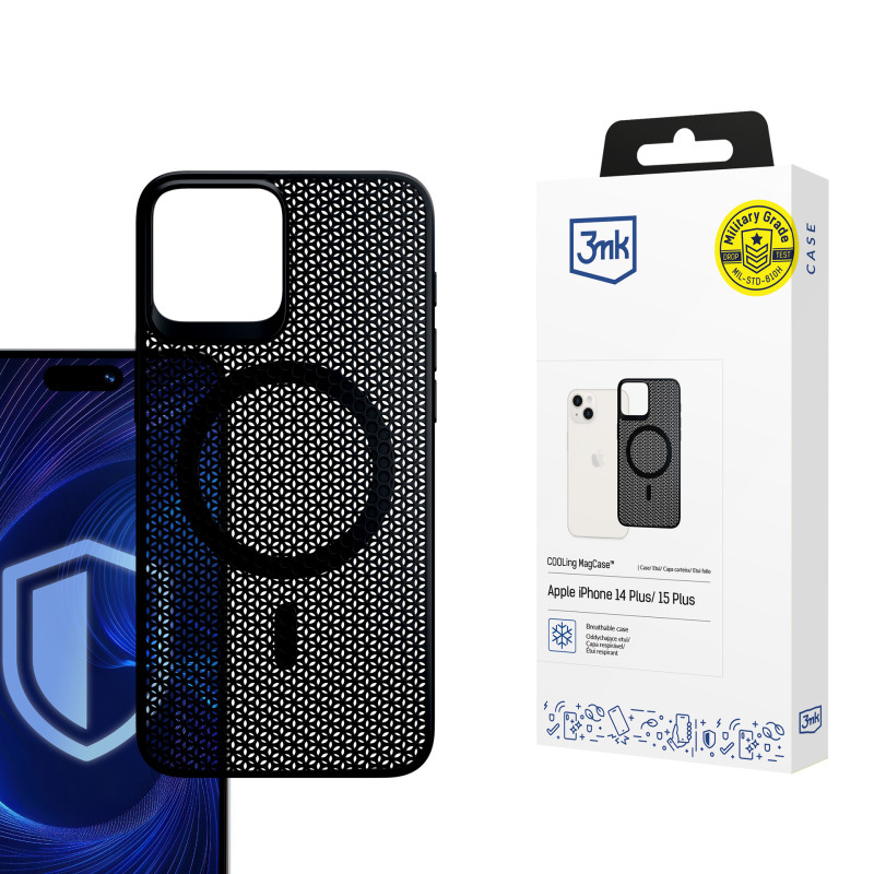 3mk vėsinamasis „MagCase“, skirtas „Apple iPhone 14 Plus / 15 Plus“ - juodas