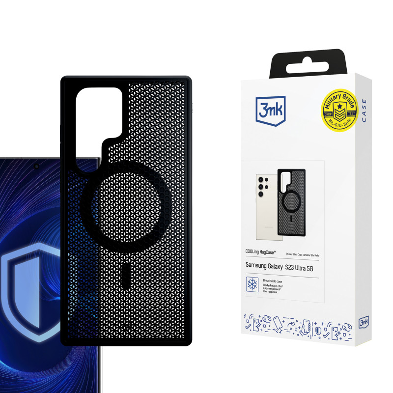 3mk vėsinamasis „MagCase“, skirtas „Samsung Galaxy S23 Ultra“ – juodas