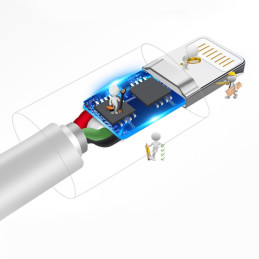 Dudao USB / Lightning kabelis 3A 1m baltas (L1L baltas)