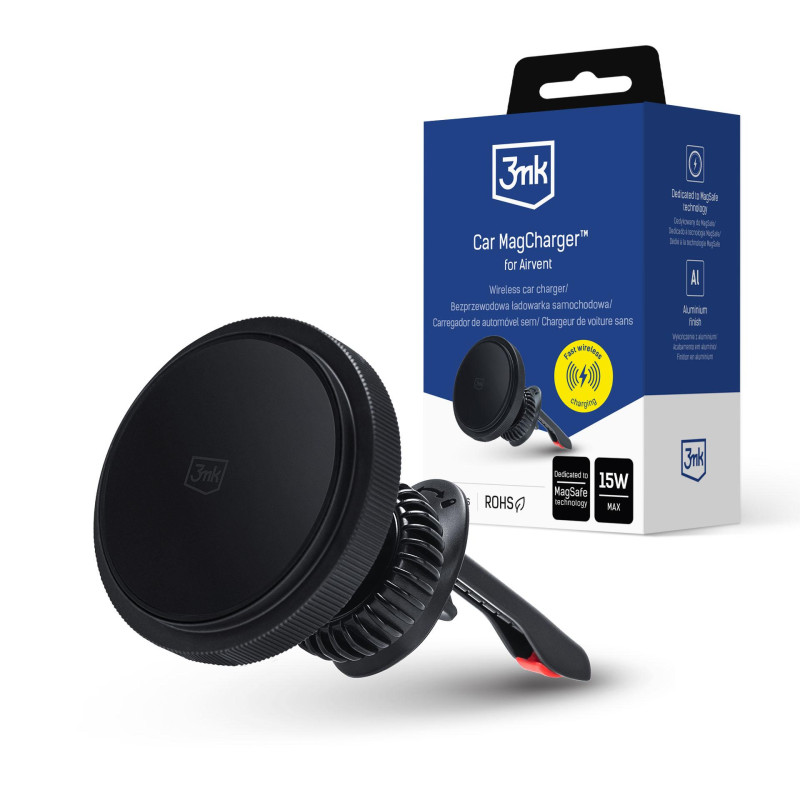 3mk Car MagCharger automobilio laikiklis oro išleidimo angai - juodas