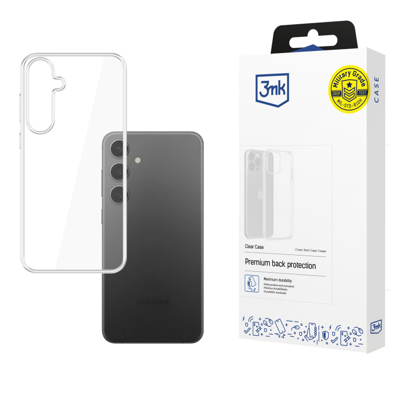 3 mk skaidrus dėklas, skirtas „Samsung Galaxy S25“ - permatomas