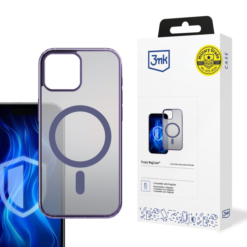 3mk Frosty MagCase violetinis dėklas Apple iPhone 14 - violetinis
