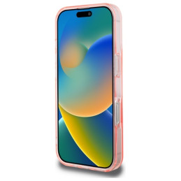 „Guess IML Glitter Circle MagSafe“ dėklas, skirtas „iPhone 16 Pro Max“ – rožinis