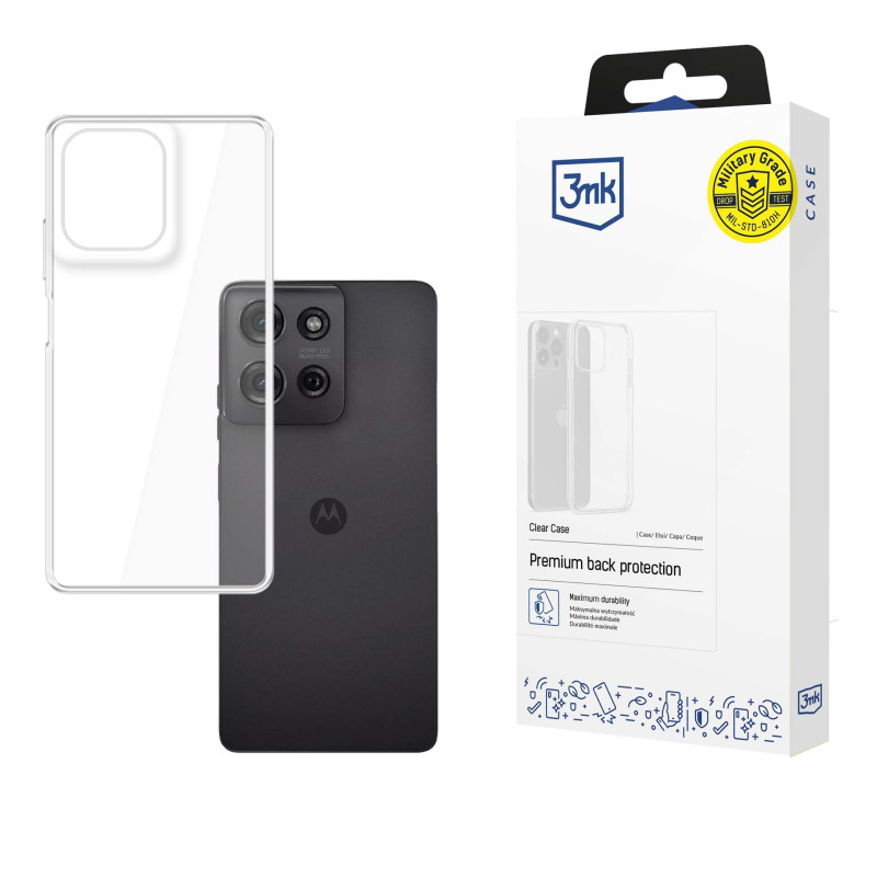 3mk skaidrus dėklas Motorola Moto G75 - permatomas