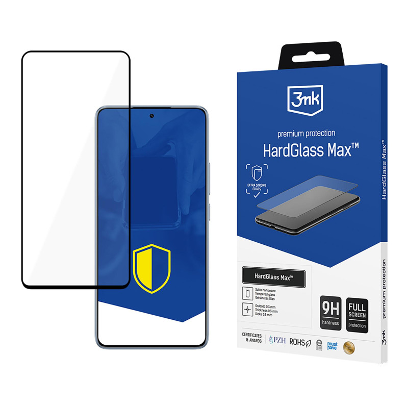Grūdintas stiklas 3mk HardGlass Max Black, skirtas Xiaomi 14T / 14T Pro