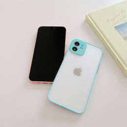 Milky Case Silikoninis lankstus permatomas dėklas, skirtas Samsung Galaxy A22 4G Blue