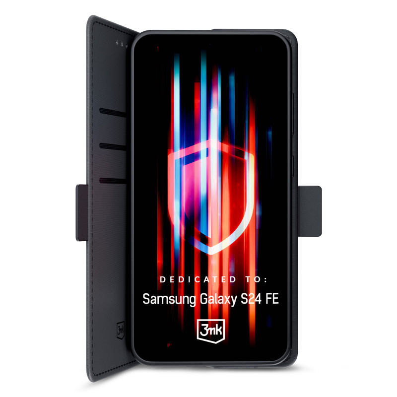 3mk piniginės dėklas, skirtas „Samsung Galaxy S24 FE“ - juodas