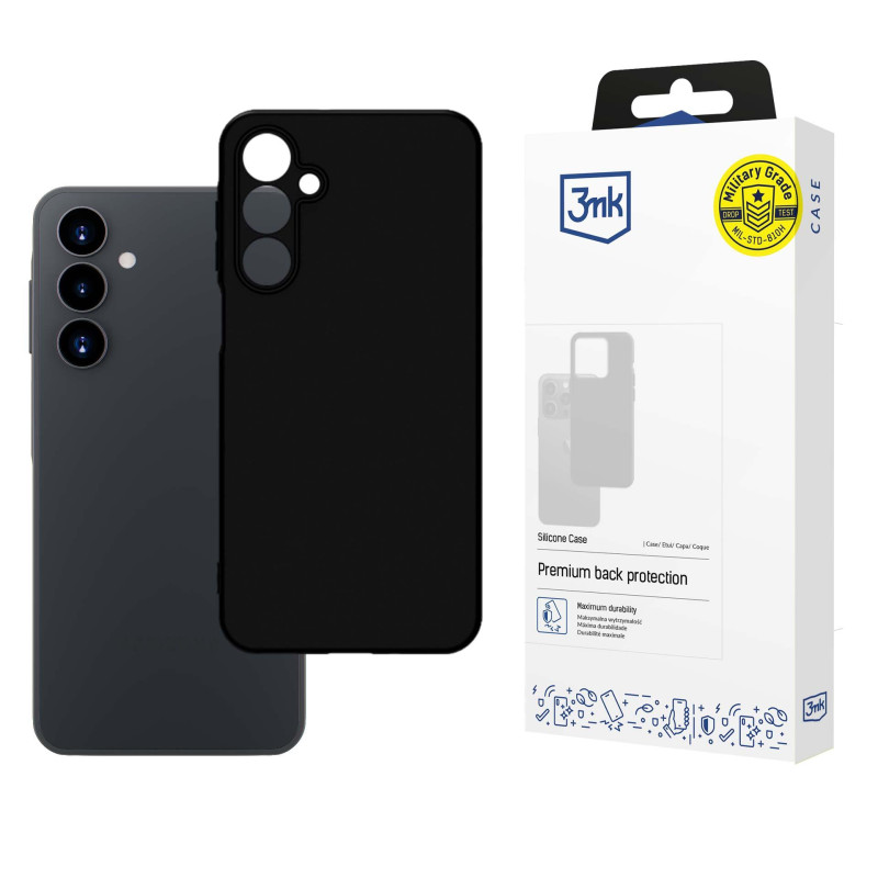 3mk silikoninis dėklas, skirtas „Samsung Galaxy A16“ - juodas
