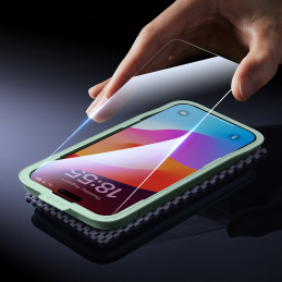 Ugreen SP629 grūdintas stiklas su tvirtinimo rėmeliu iPhone 16 Pro (2 vnt.)