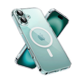 „Ugreen Classy Clear“ magnetinis dėklas su „MagSafe“, skirtas „iPhone 16“ – skaidrus