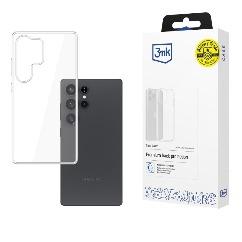 3 mk skaidrus dėklas, skirtas „Samsung Galaxy S25 Ultra“ - permatomas