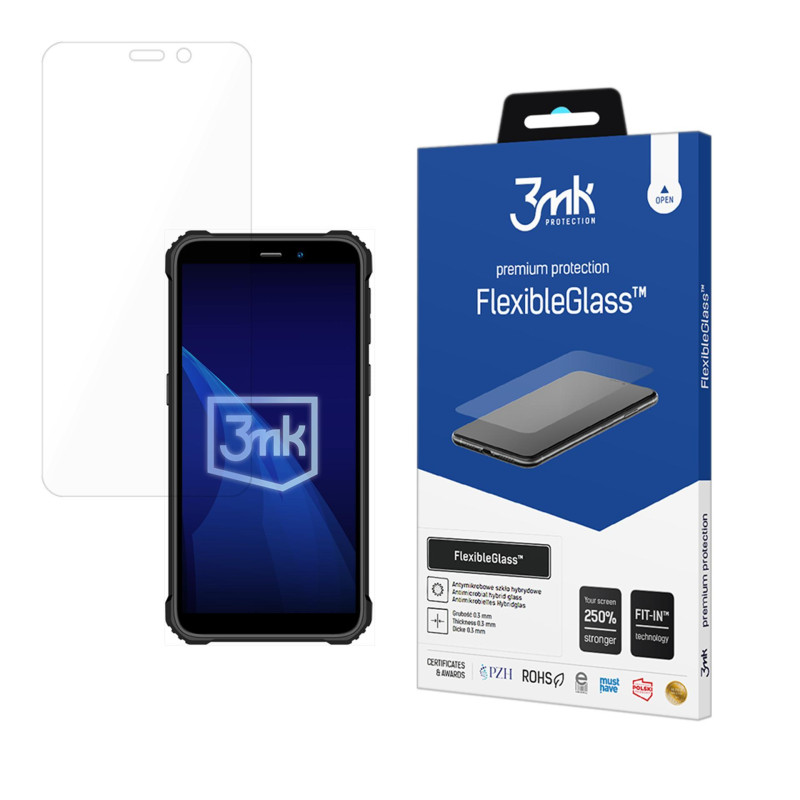 Hibridinis stiklas 3mk FlexibleGlass ant Oukitel G2