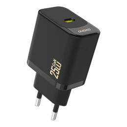 „Dudao A27 25W GaN USB-C“ sieninis įkroviklis – juodas